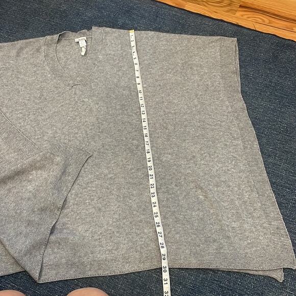 Modena Gray Poncho Shrug Sweater - One Size - Picture 4 of 5